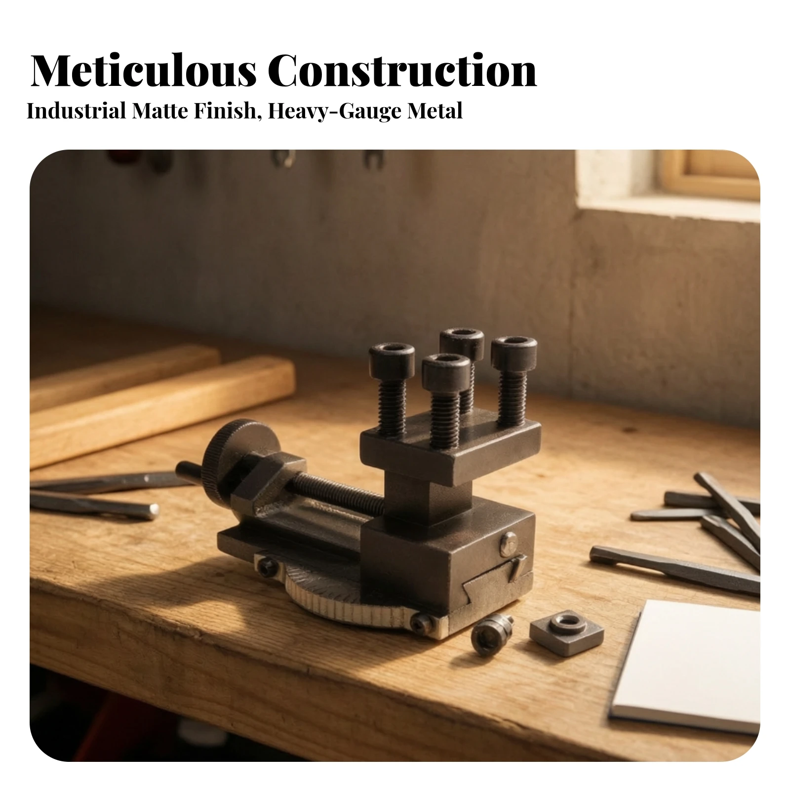 Angle-Adjustable Lathe Tool Rest Low-Height Lathe Tool Rest with Knurled Handwheel Long-Lasting Stable for Hobby Machinists