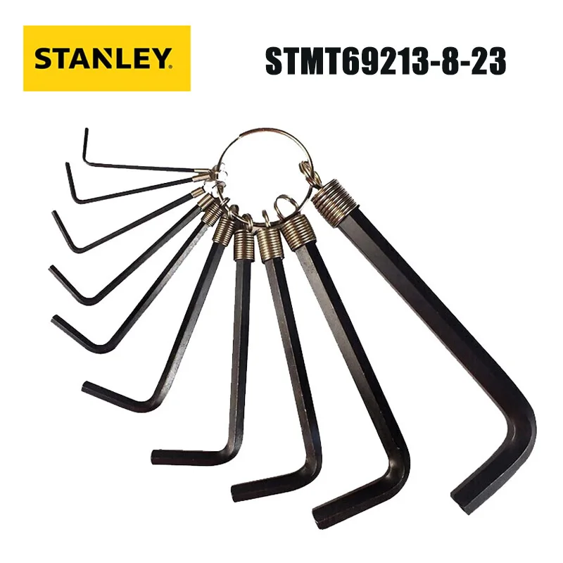 Stanley STMT69213-8-23 Chrome Vanadium Steel Metric Chain Box Hex Key Screwdriver Chain 10pcs.