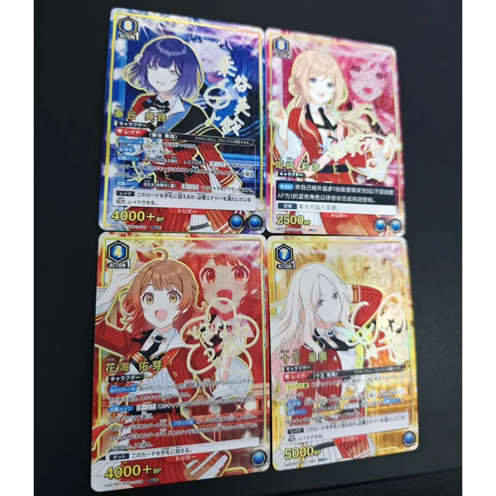 Carte de Collection Anime Union Arena Gakuen idolmaster Sena Juo Ume Hanami, carte de Signature réfractive, Flash de couleur, cadeaux pour enfants