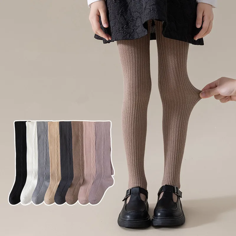 0-12 Years Cute Kids Girls Cotton Tights Spring Autumn Winter Cotton Stocking Breathable Pantyhose For Toddler Girls