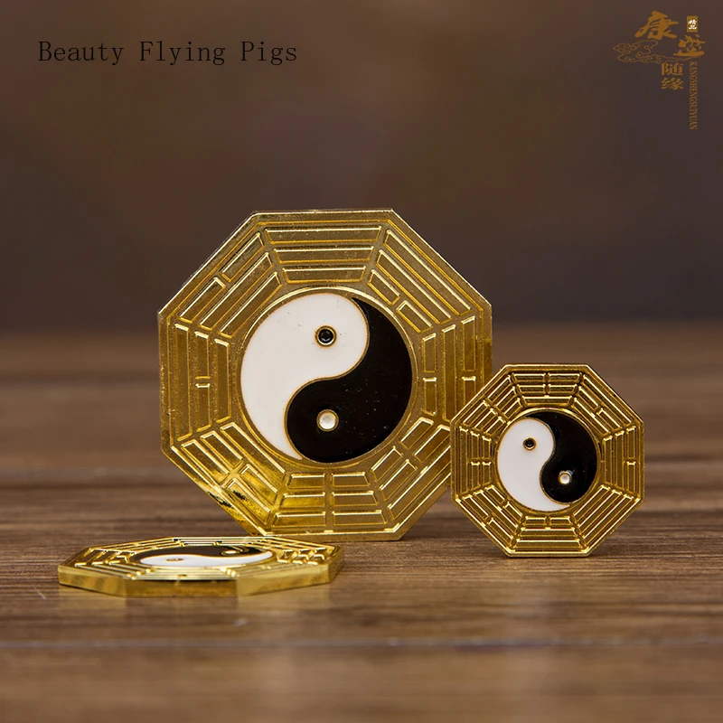 Chinese creative alloy Bagua magic tool, Hongjun ancestor, Lishan mother magic tool, golden ornament feng shui  Buddhism