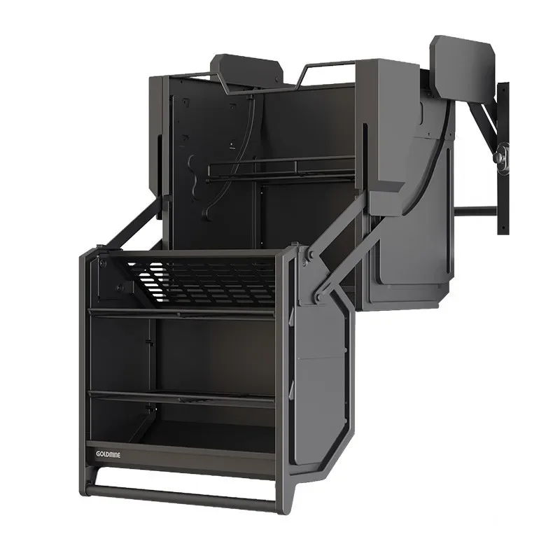 500 deep kitchen refrigerator top cabinet cabinet lifting basket linkage pull-down storage rack