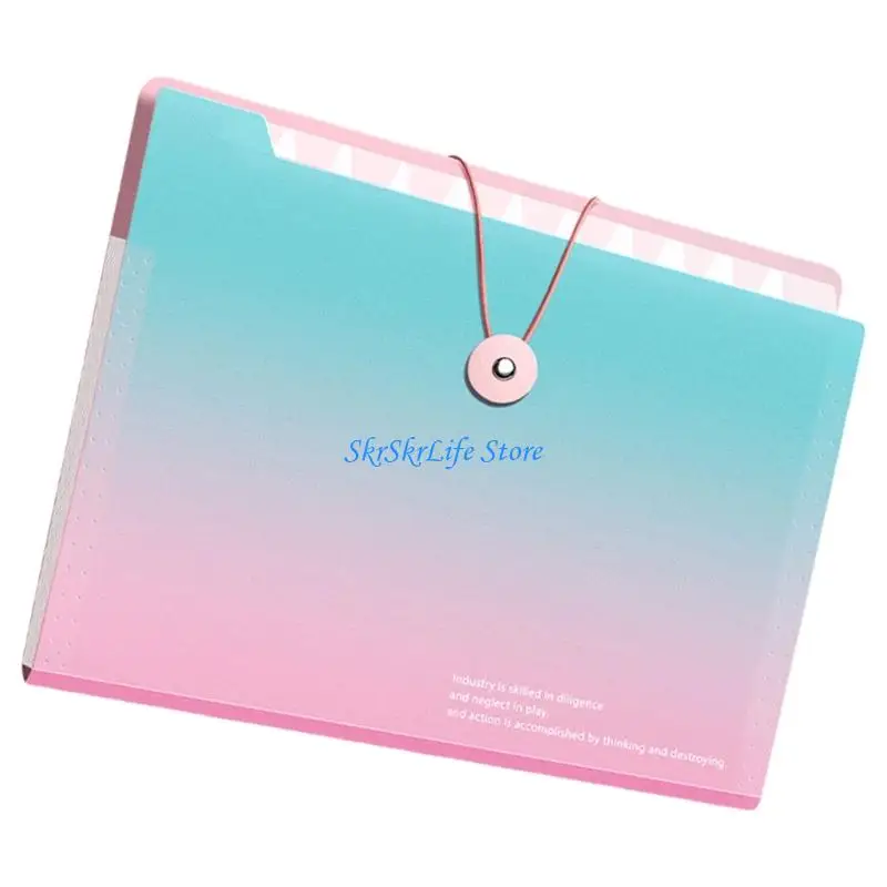 E65E Expanding File Folder 12 Pocket Expandable Sorting Folder Letter Size Document Organiser Folder For School Office Supply