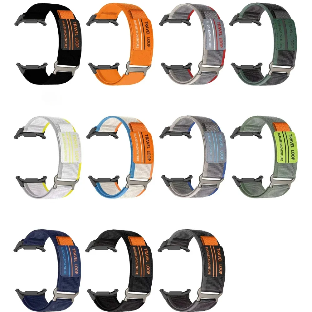 Nylon Travel Loop Sport Strap for Samsung Galaxy Watch 7 Ultra 47mm NO Gaps Curved End Bracele for Galaxy7 47mm ultra Men Band image 6