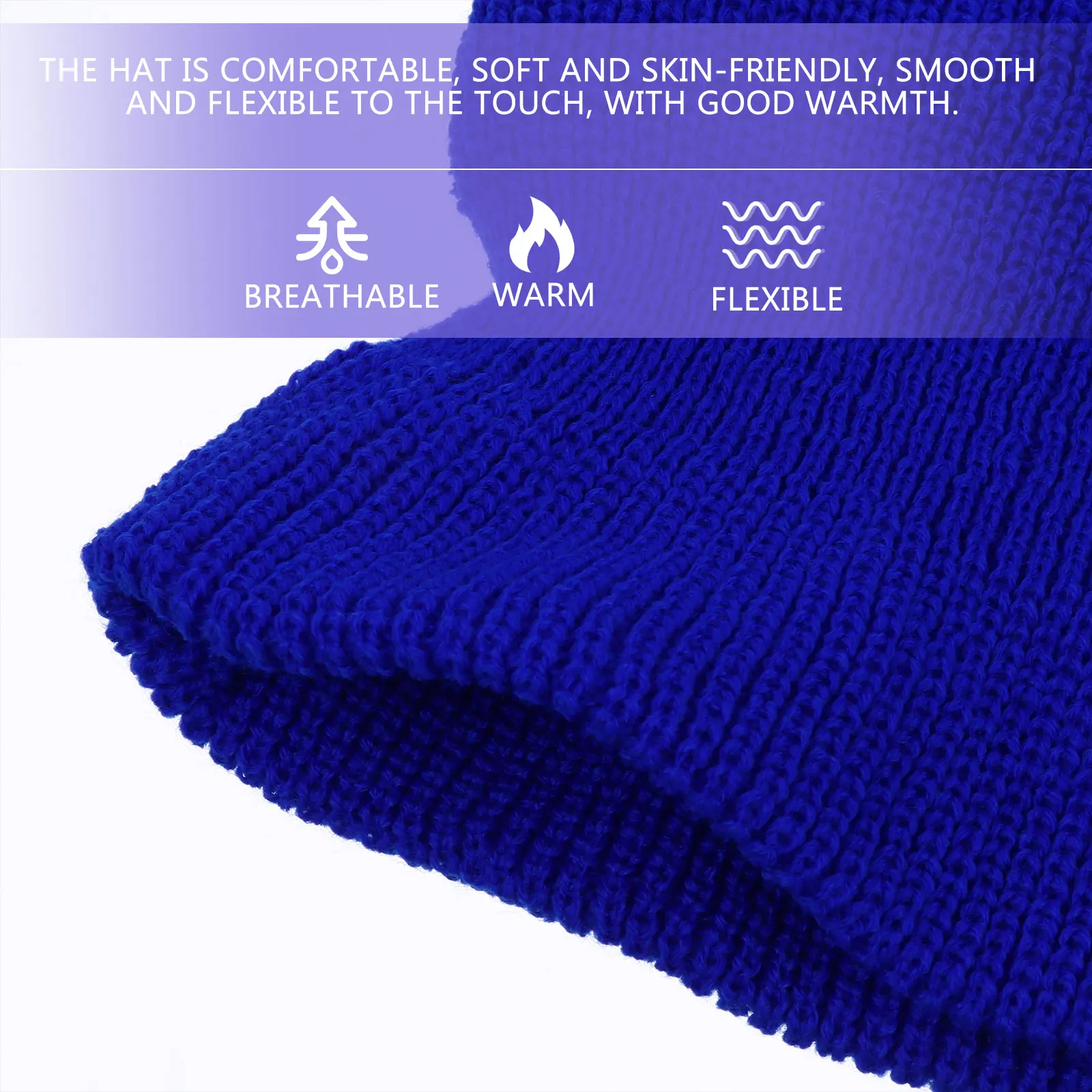 Thermal Cycling Hat with 3-Holes Design Windproof Neck Cover Winter Outdoor Sports Knitted Headwear Cycling Hat