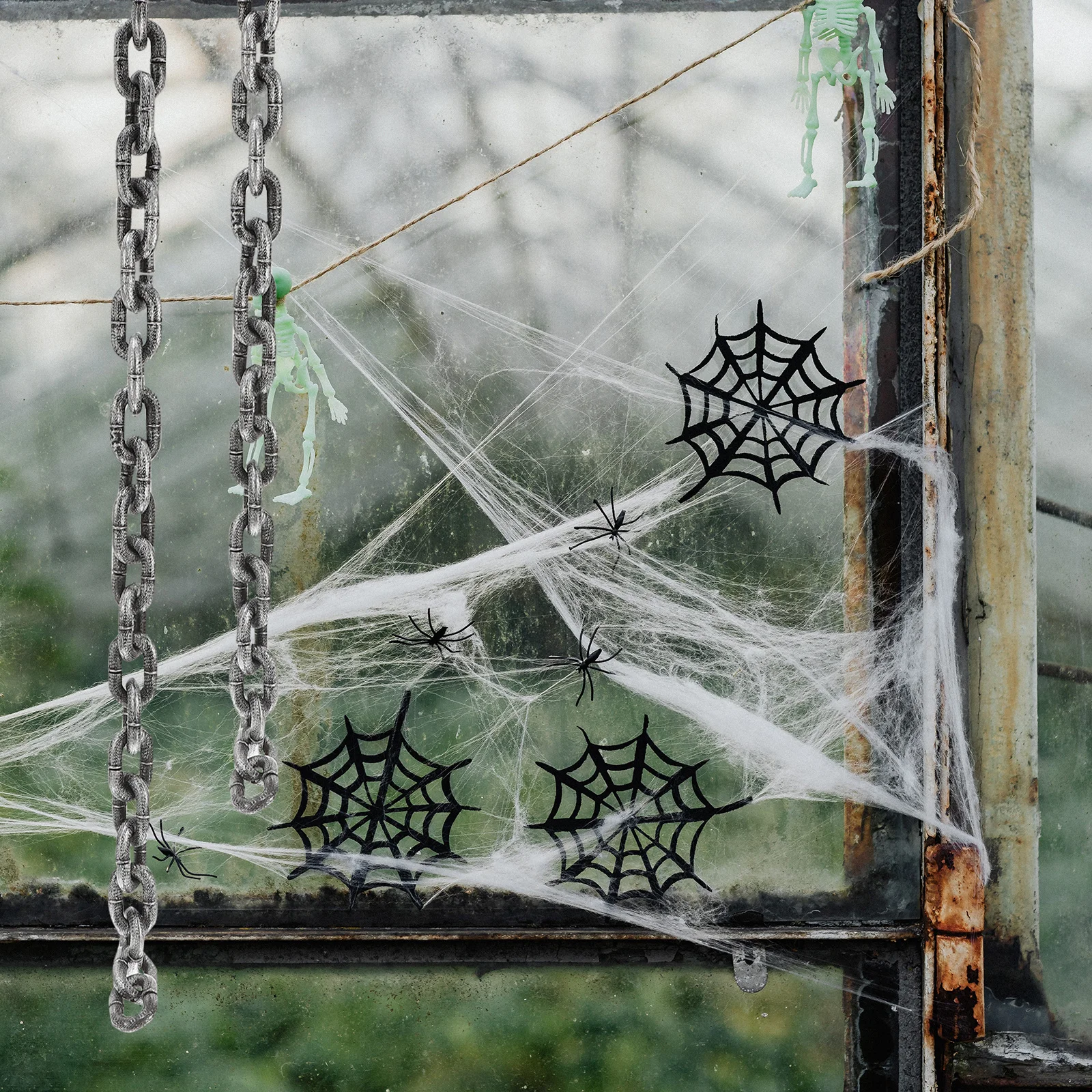 

Декор на Хэллоуин, поддельные цепочки, реквизит, аксессуар для косплея, украшение, милые серебряные украшения