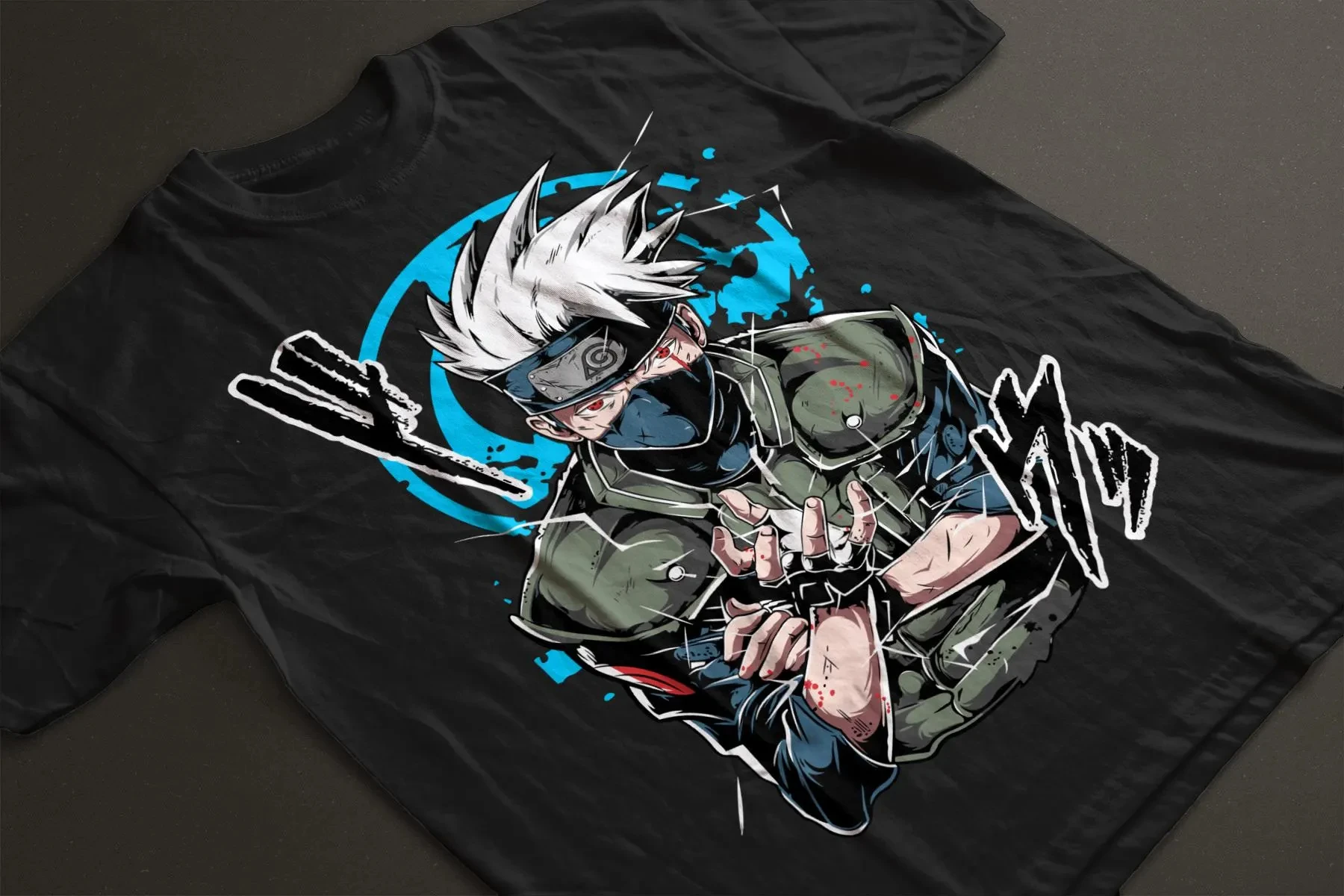 Naruto Anime Manga Print T-shirt Men Women Hatake Kakashi Character Graphic Short Sleeve Cotton O-neck Summer Fan Gift Tops