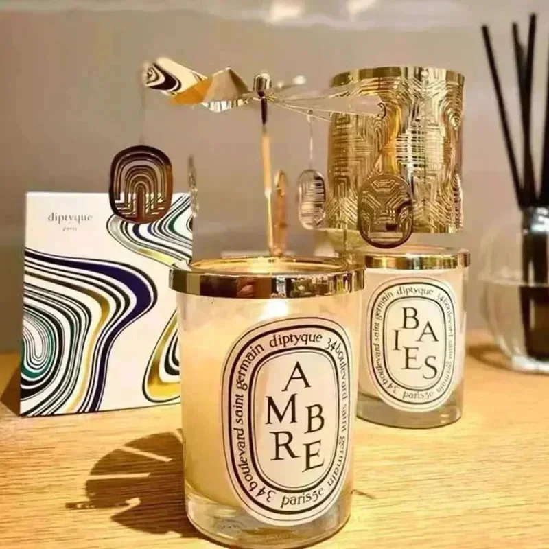 1Diptyques Candles Romantic Transparent Scented Fragrance Candle Light Gift High Quality Aromatherapy Perfume Aroma Home Decor ﻿