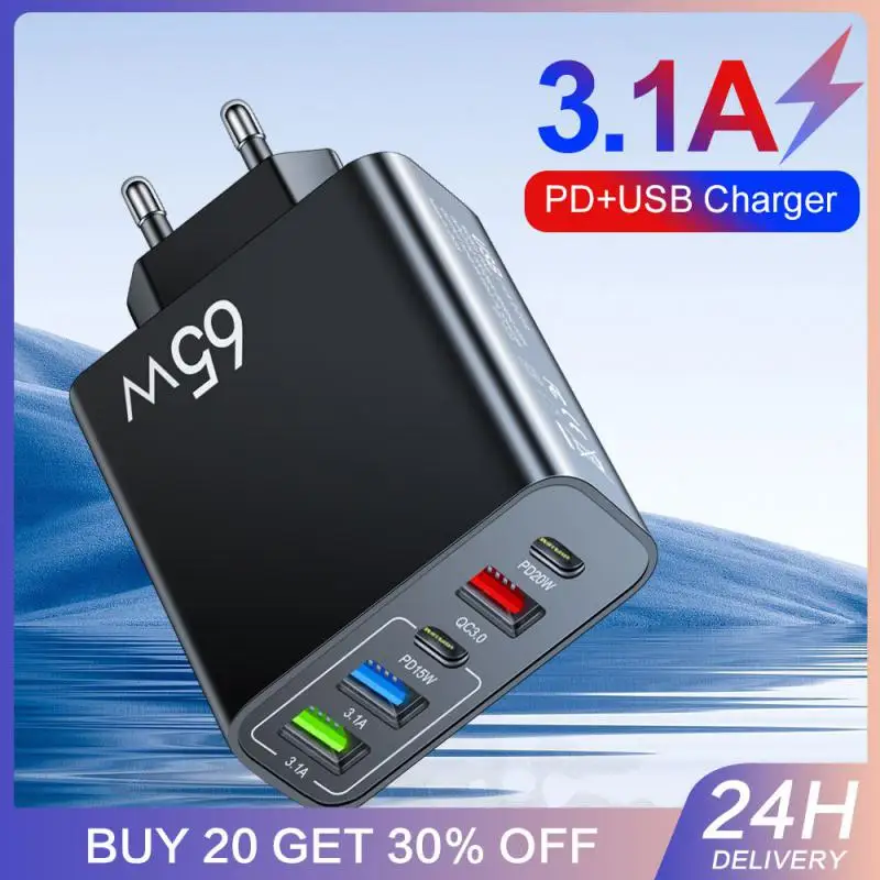 Usb Battery Charger Stable Output Abs Mixture Charging Device Adapter Multifunctional Pc 5v/3.1a Mobile Phone Charging Plug