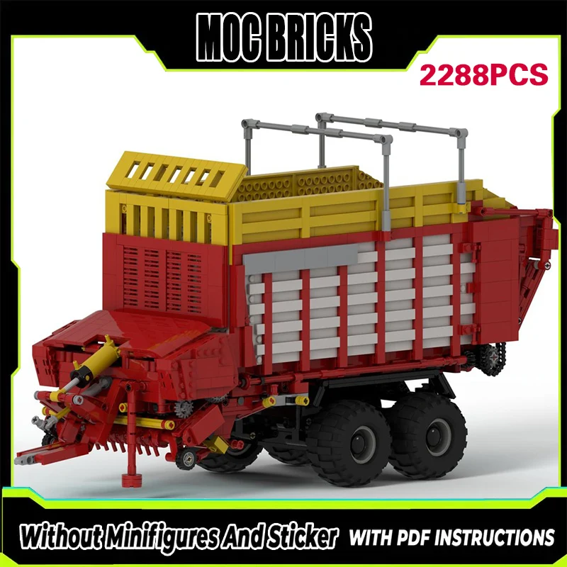 

Конструктор City Car Model MOC: Модульный набор для сборки с прицепом-силосовозом. Технологичный подарок для детей на праздники.