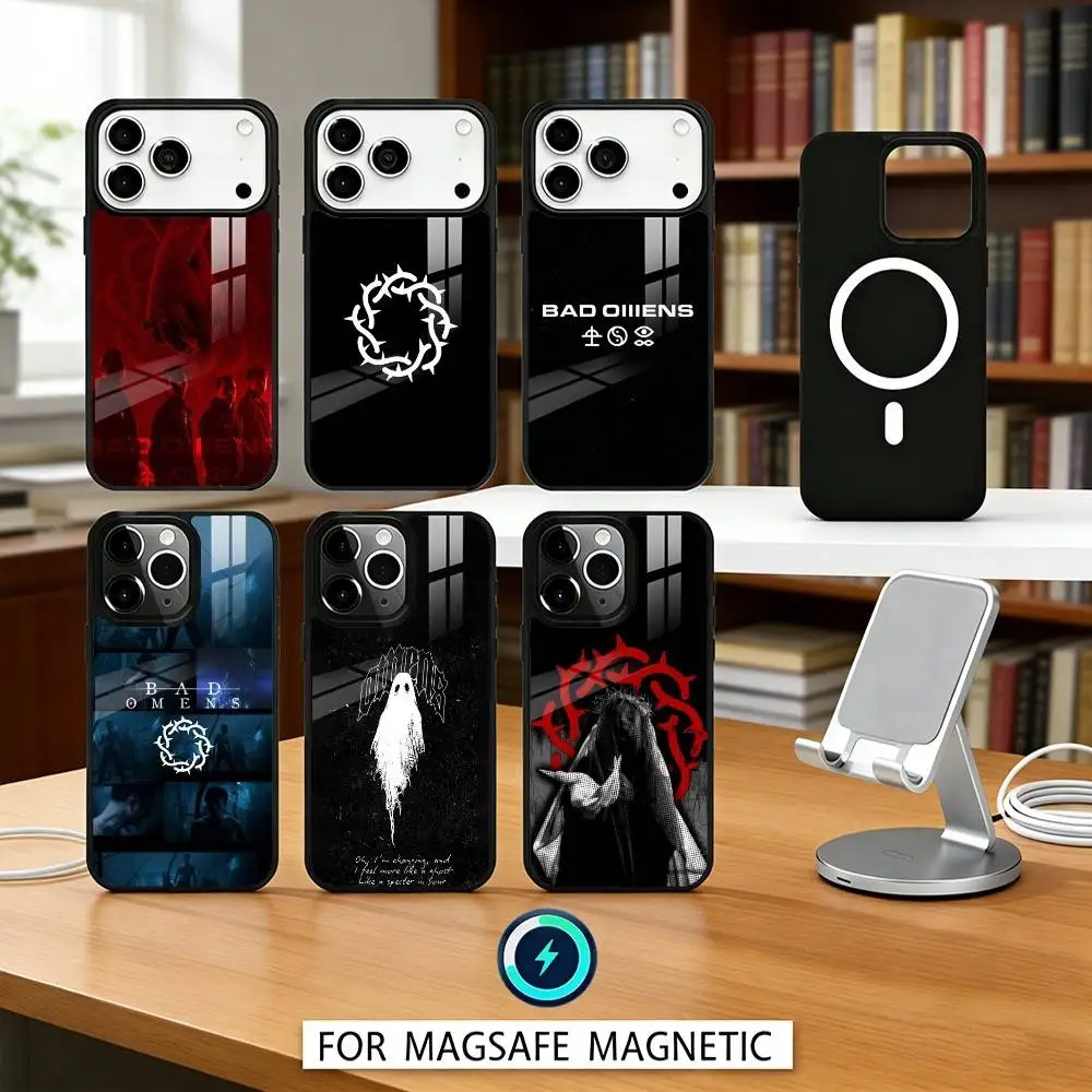 

B-Bad O-Omens Band Phone Case For iPhone 17,16,15,14,13,12,Pro,Max For Magsafe Magnetic Wireless Charging