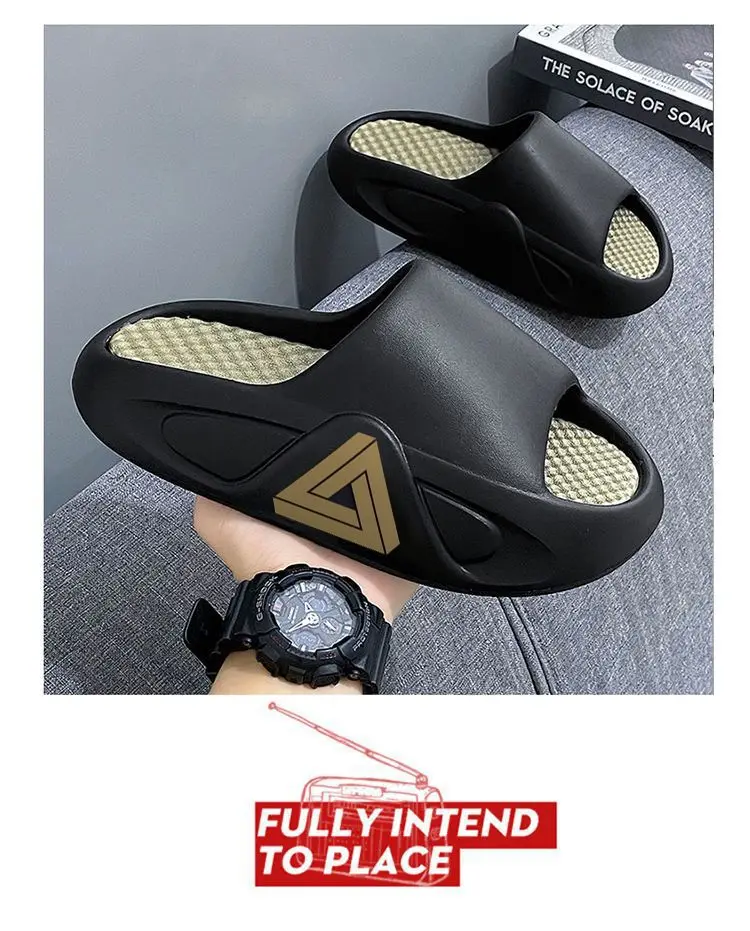 Sommer Dicke Sohle Hausschuhe Männer Frauen EVA Weichen Boden Indoor Hause Rutschen Sandalen Licht Strand Schuhe Männliche Hausschuhe Flip-Flops – Detail 6