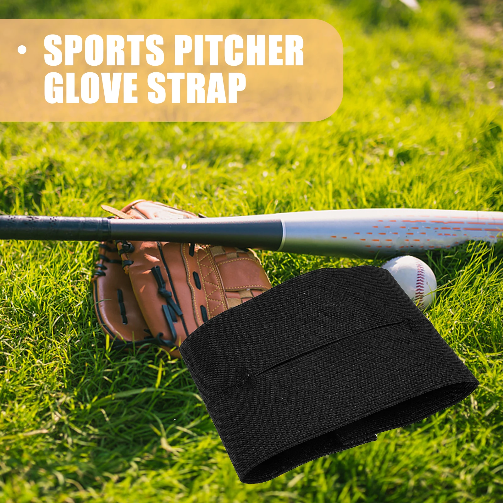 

Baseball Glove Strap Softball Sports Black Adhesive Fixer Professional Pitcher Durable Reusable Adjustable Elastic Glove Holder