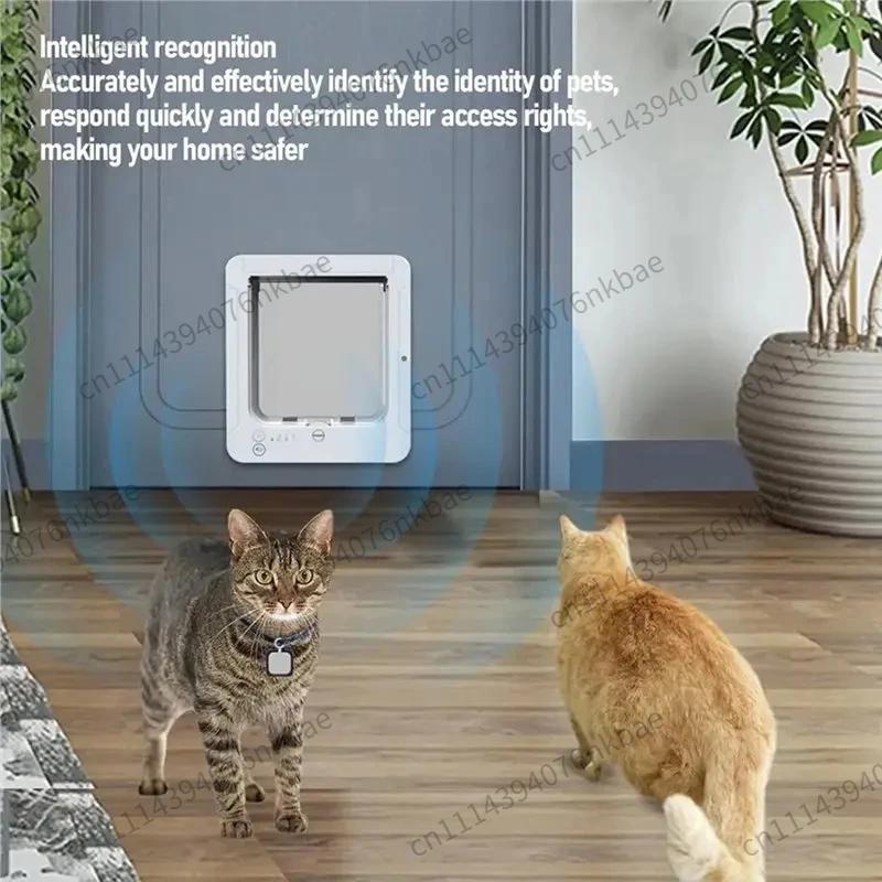 Collar Activated Smart Cat Door Automatic Sensor Pet Flap, Easy Installation Indoor Household Cat Access Security Door