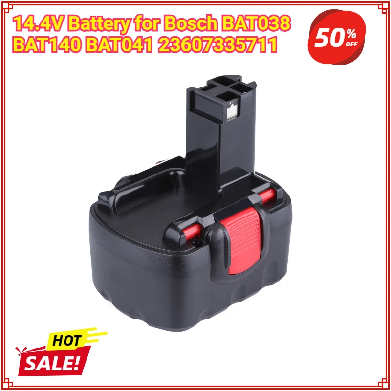 

14.4V Rechargeable Battery for Bosch BAT038 BAT040 BAT140 BAT159 BAT041 23607335711 3660K NI-MH/NI-CD PSR GSR GWS GHO Battery