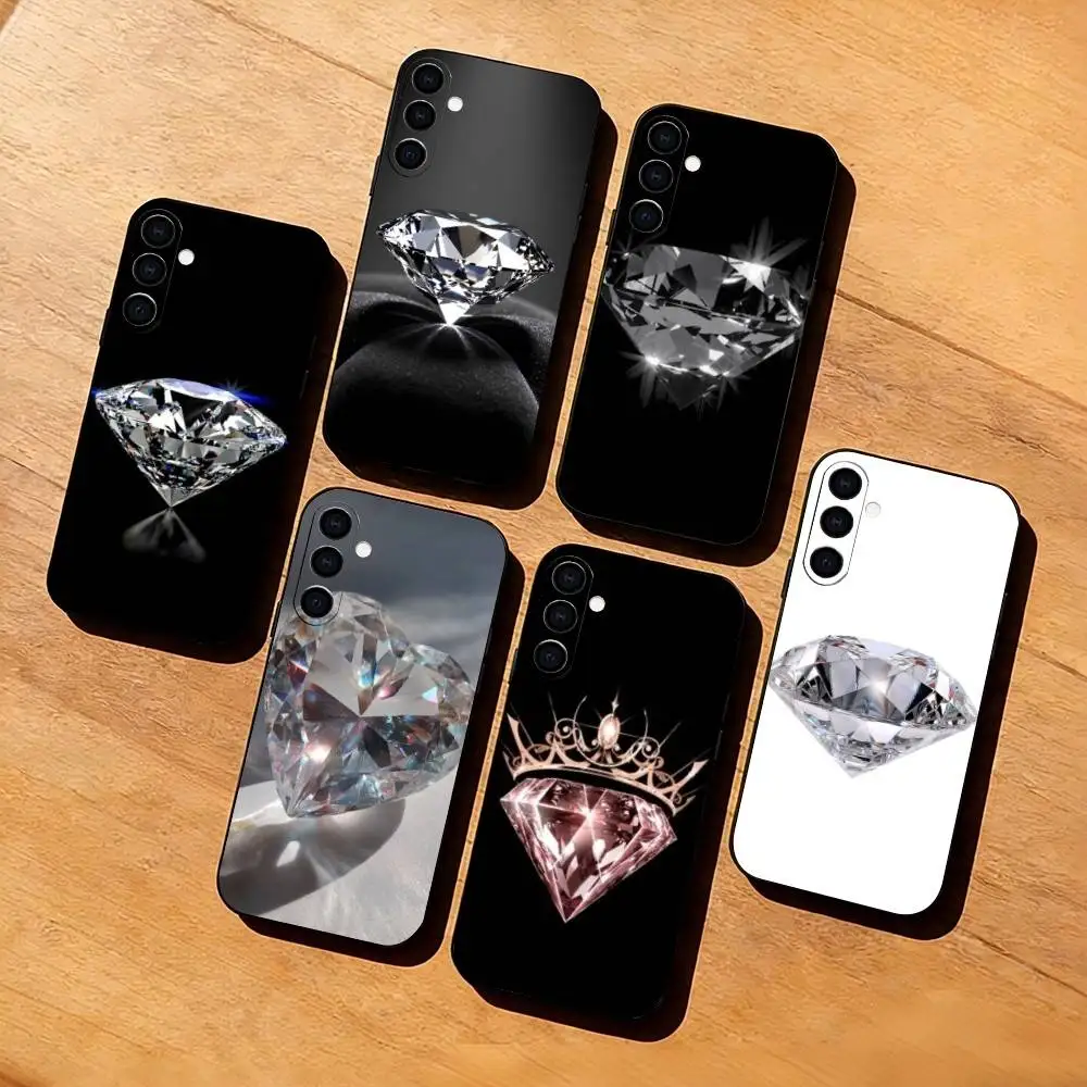 S-Sparkling D-Diamond Phone Case For Samsung Galaxy A73,A72,A71,A70,A53,A52,A51,Others Soft Black Cover