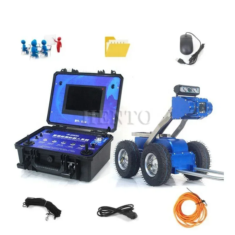 100m Sewer Pipeline Inspection Camera CCTV Pipeline Inspection Robot