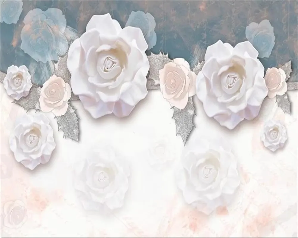 Custom Photo 3D mural wallpaper Romantic Red Rose Butterfly background walls living room bedroom decoration paper 3d wallpaper