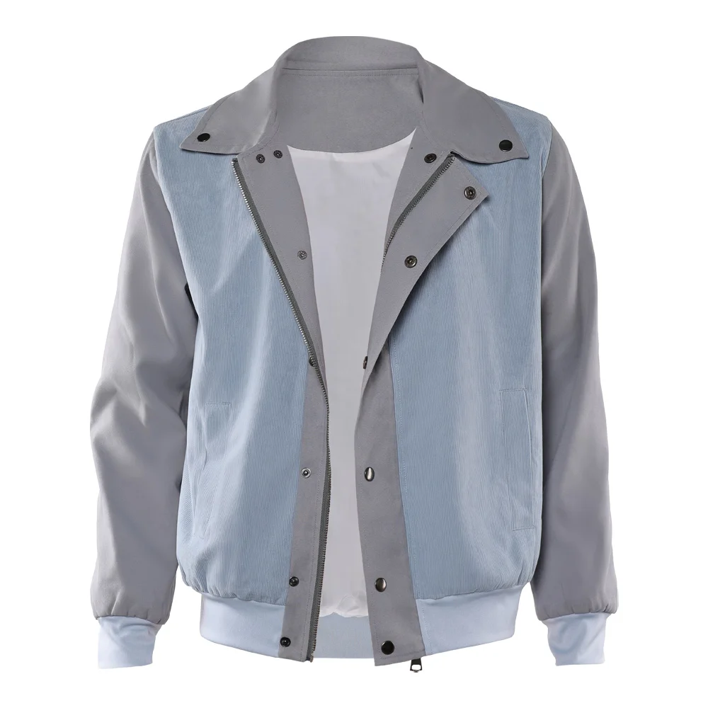 Mike Wheeler Cosplay Coat Costume Fantasy TV ST Roleplay Men Blue Grey Jacket Outwear Halloween Carnival Party Disguise Suit - view 2