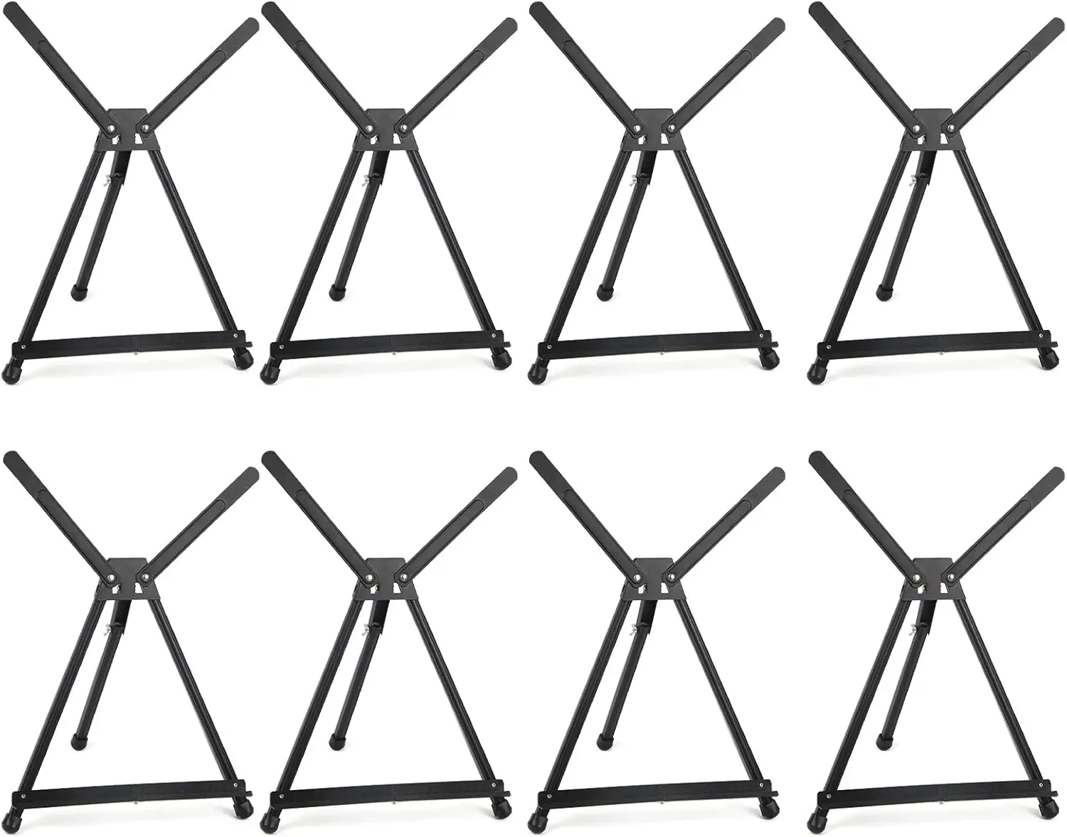 

Falling in Art Aluminum Tabletop Easel Display, Black Tripod with Rubber Feet, Holds Canvas, Books, Photos (8 Pack)