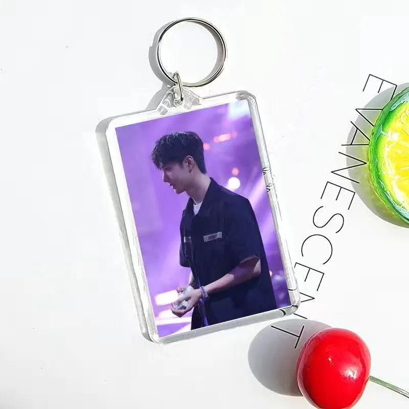 Wang Yibo Xiao Zhan Cosplay Acrylic Keychain Bo Jun Yi Xiao Cute Bag Pendant Keyring Decoration Jewelry Accessories Fans Gift