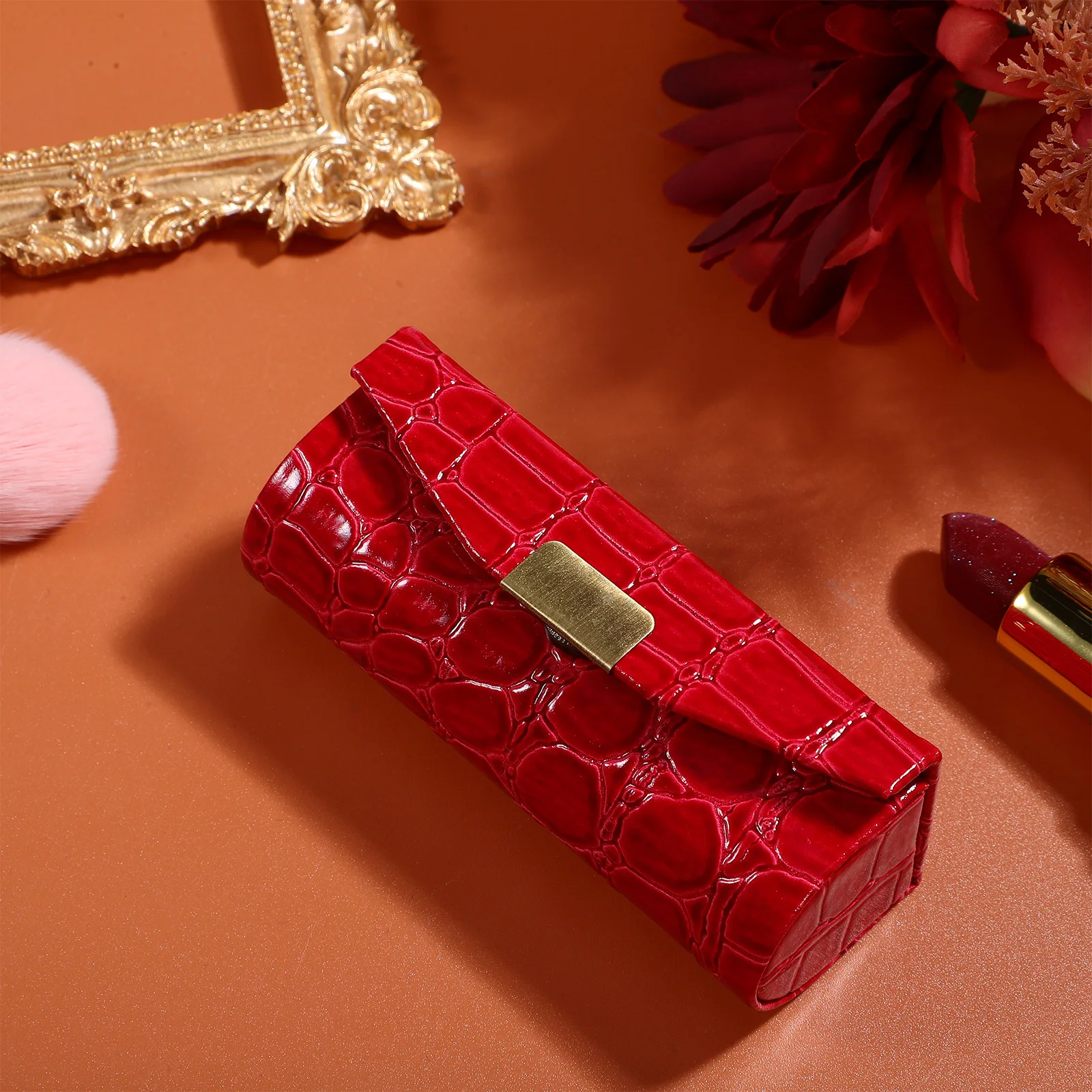 

Lipstick Case Holder Compact Organizer Single Lipstick Storage Portable Women Purse Container Travel Lip Gloss Case