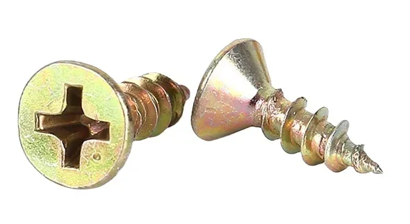 2025 TORNILLO CABEZA AVELLANA Yellow Zinc Double Countersunk Head Screw Wood Chipboard Screw from China screw manufacturer