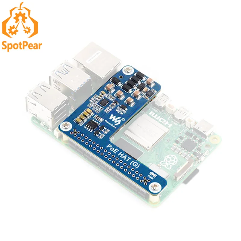 

Raspberry Pi5 PoE MINI HAT G Power over RJ45 Ethernet 802.3af/at Moudle for Pi 5