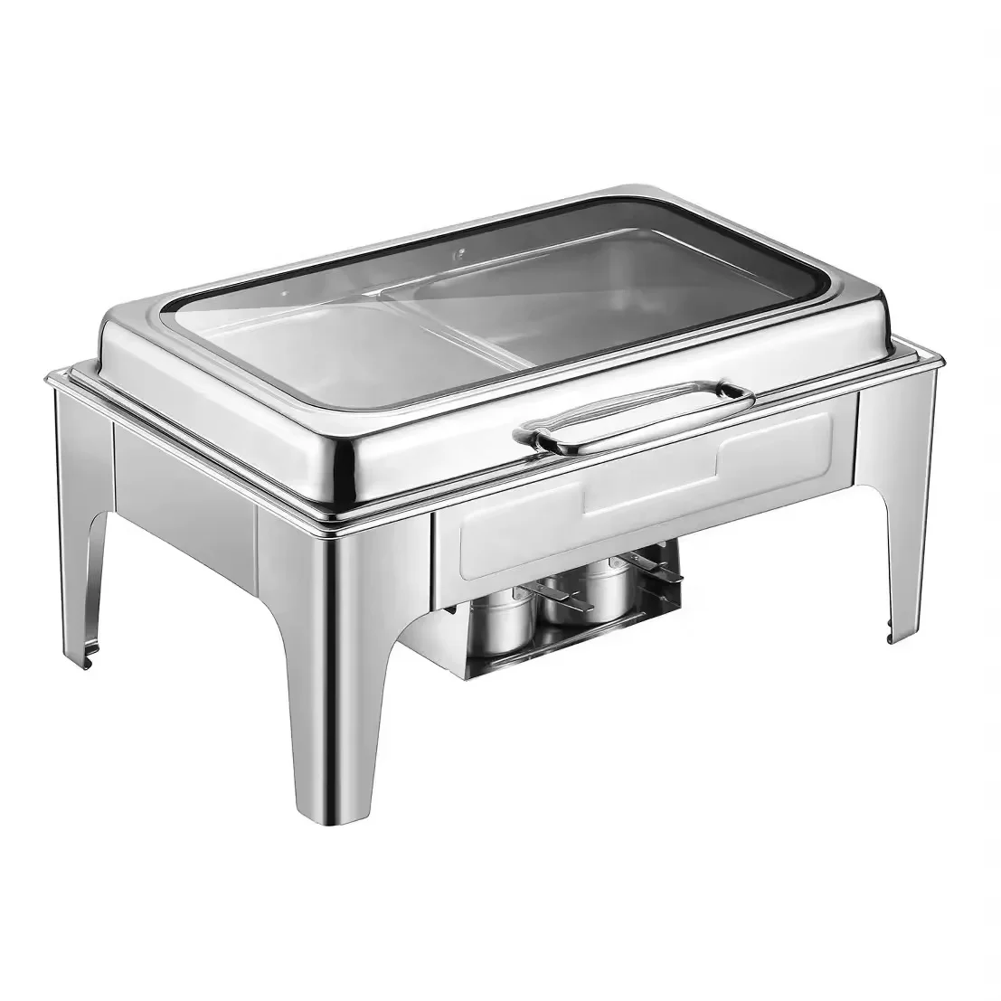 New Design Rectangle Gold Chaffing Dish 201Stainless Steel Food Warmer 9l Chafing Dishes Buffer Set For Wedding Party