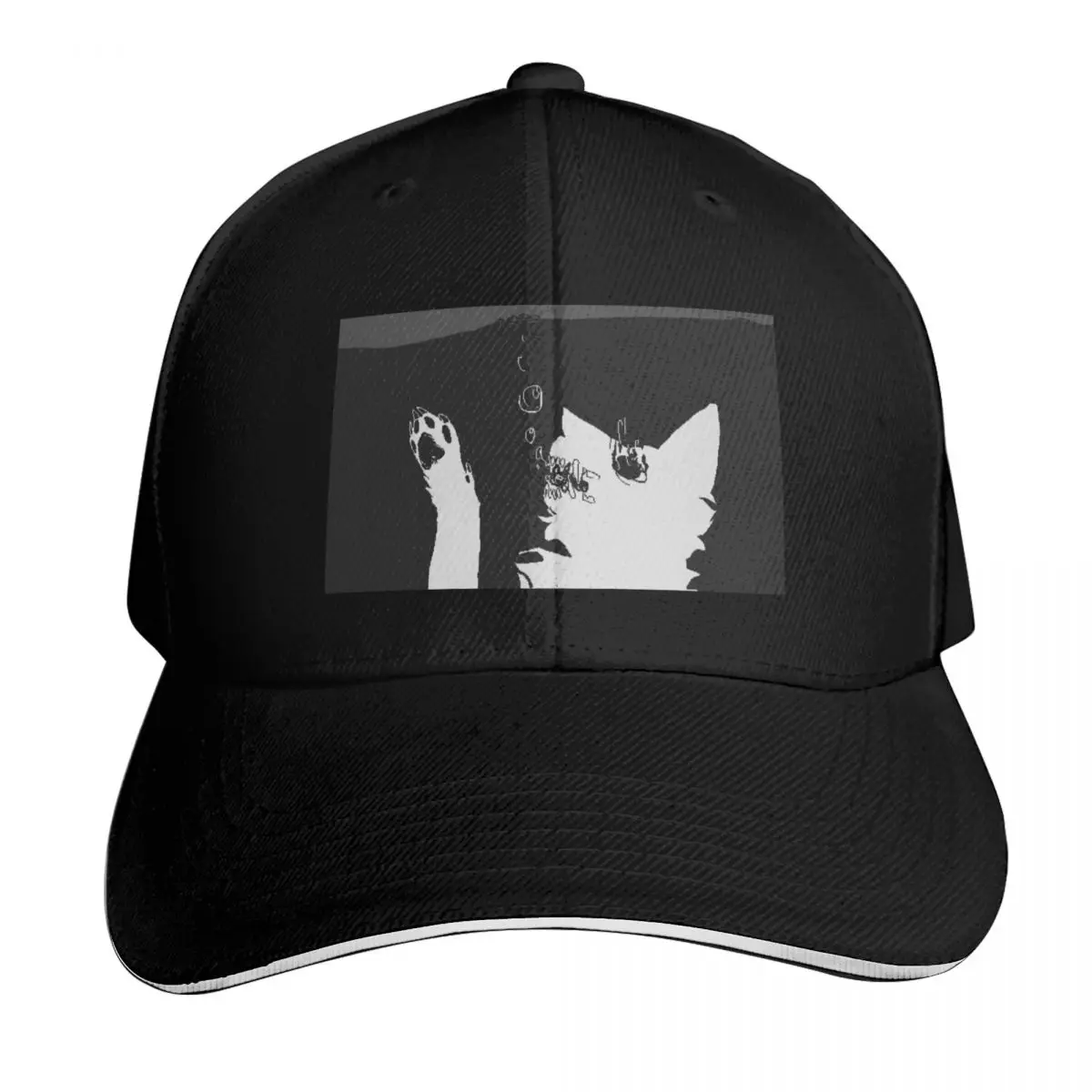 STAY AWAKE WORDLESS Baseball Cap Contrast Two Tone Brim Snapback Flat Bill Strapback Dad Hat
