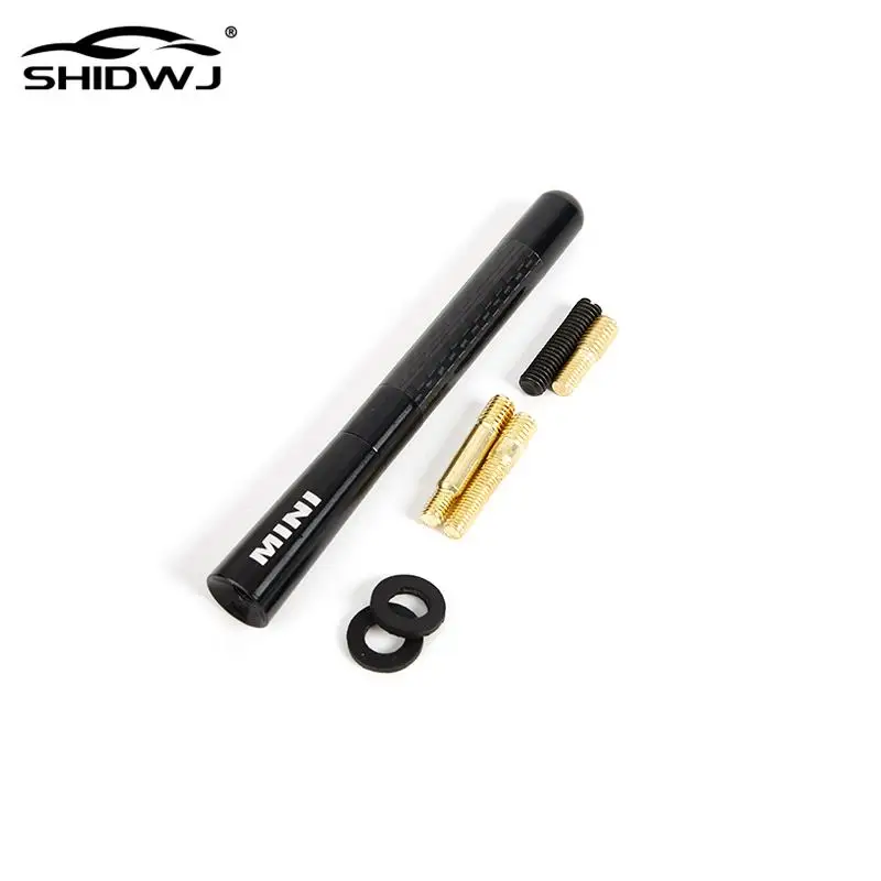 1 Set For Mini Car Roof Antenna Universal Decoration Carbon Fiber Aerial R55 R56 R60 R50 R53 F55 F56 F60 Styling Accessories