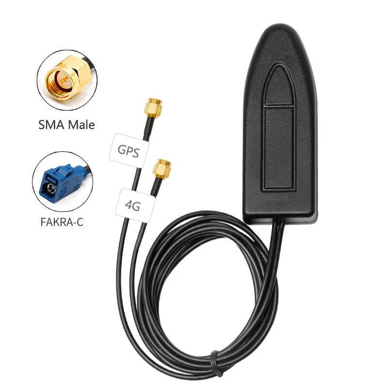 4G LTE GPS BD Antenna 2-In-1 SMA Male and FAKRA-C connector 28dbi Vehicle positioning outdoor waterproof cabinet antenna