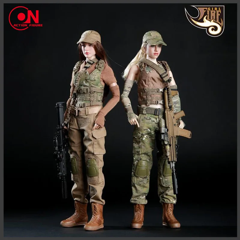 

Fire Girl Toys FG003 FG004 1/6 Female Soldier Military Army Uniform Camouflage Tactical Combat Suit Boots For 12" Action Figure