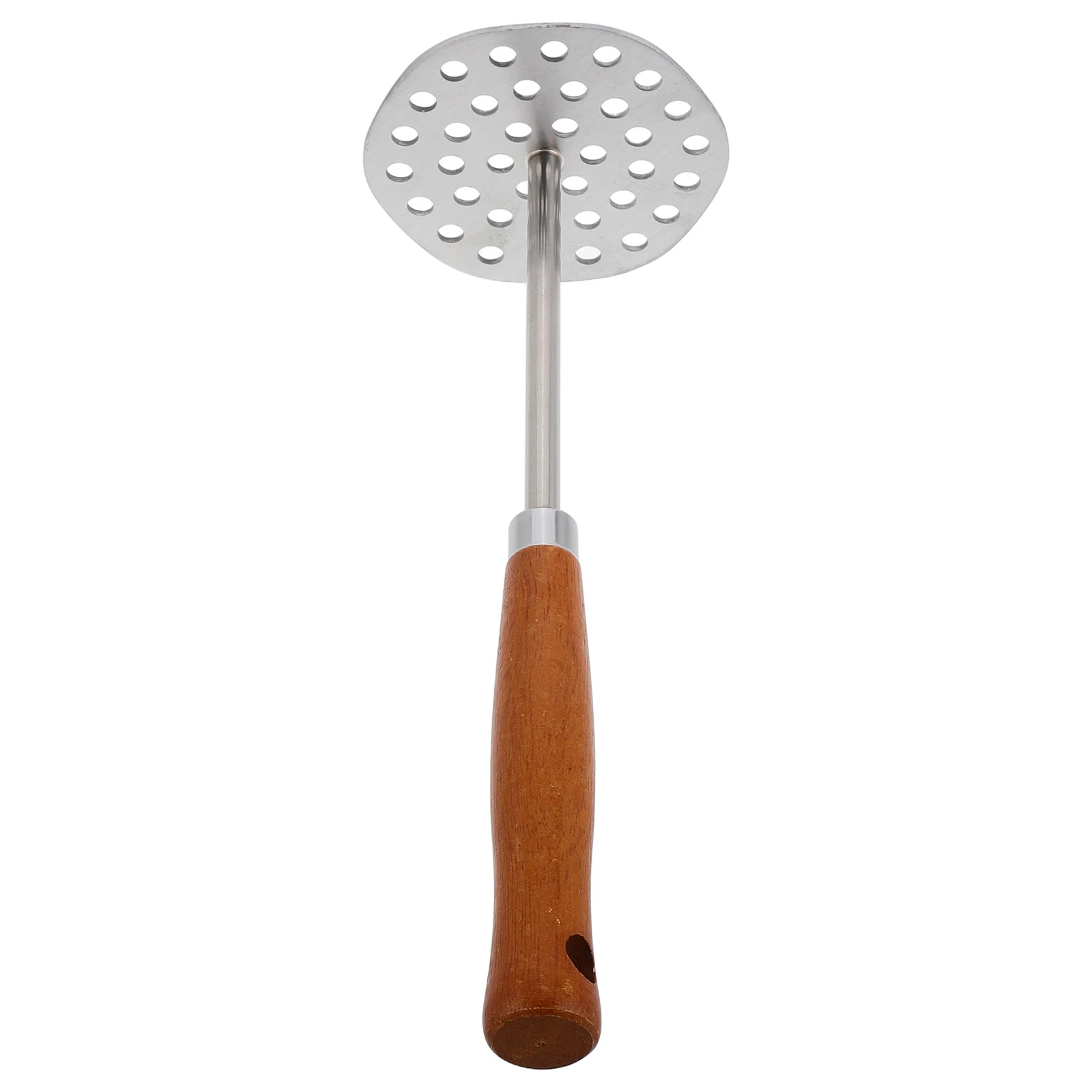 

Sturdy Stainless Steel Potato Masher Hand Tool for Kitchen Fruit Vegetable Easy Clean Long Handle Pressed Masher Ricer