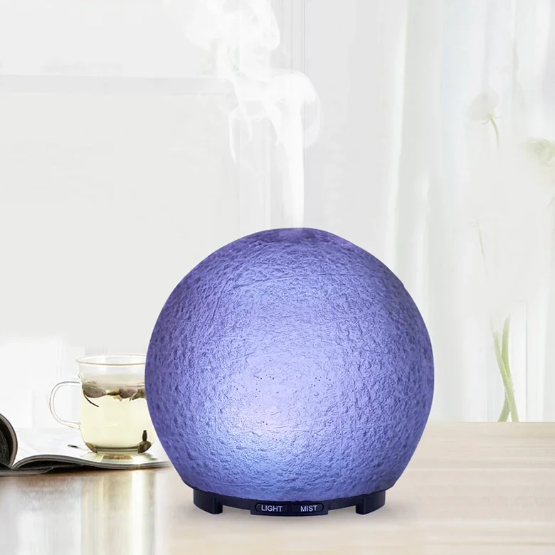 Hot Sale Decorative 7 Color Light Essential Oil Humidifier White Colorful Ultrasonic Resin Aroma Diffuser