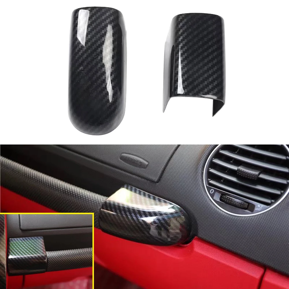 for VW New Beetle 9C 2003-2010 Right Panel Overlay Carbon Fiber ABS Plastic 2pcs Not Suitable for Right Hand Drive