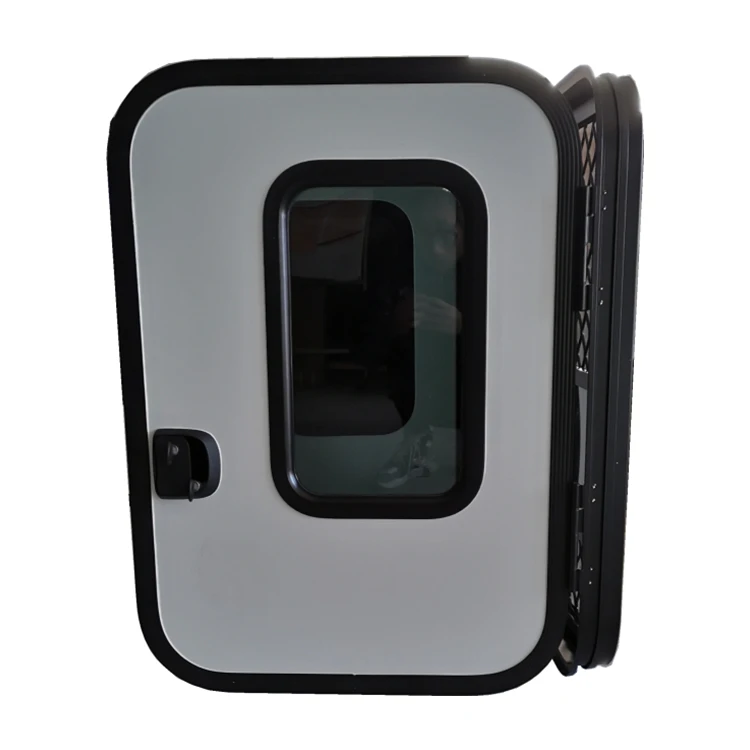 Best Popular Camper Door Aluminium Frame Single Point Lock 650*900 Mm Trailer Door