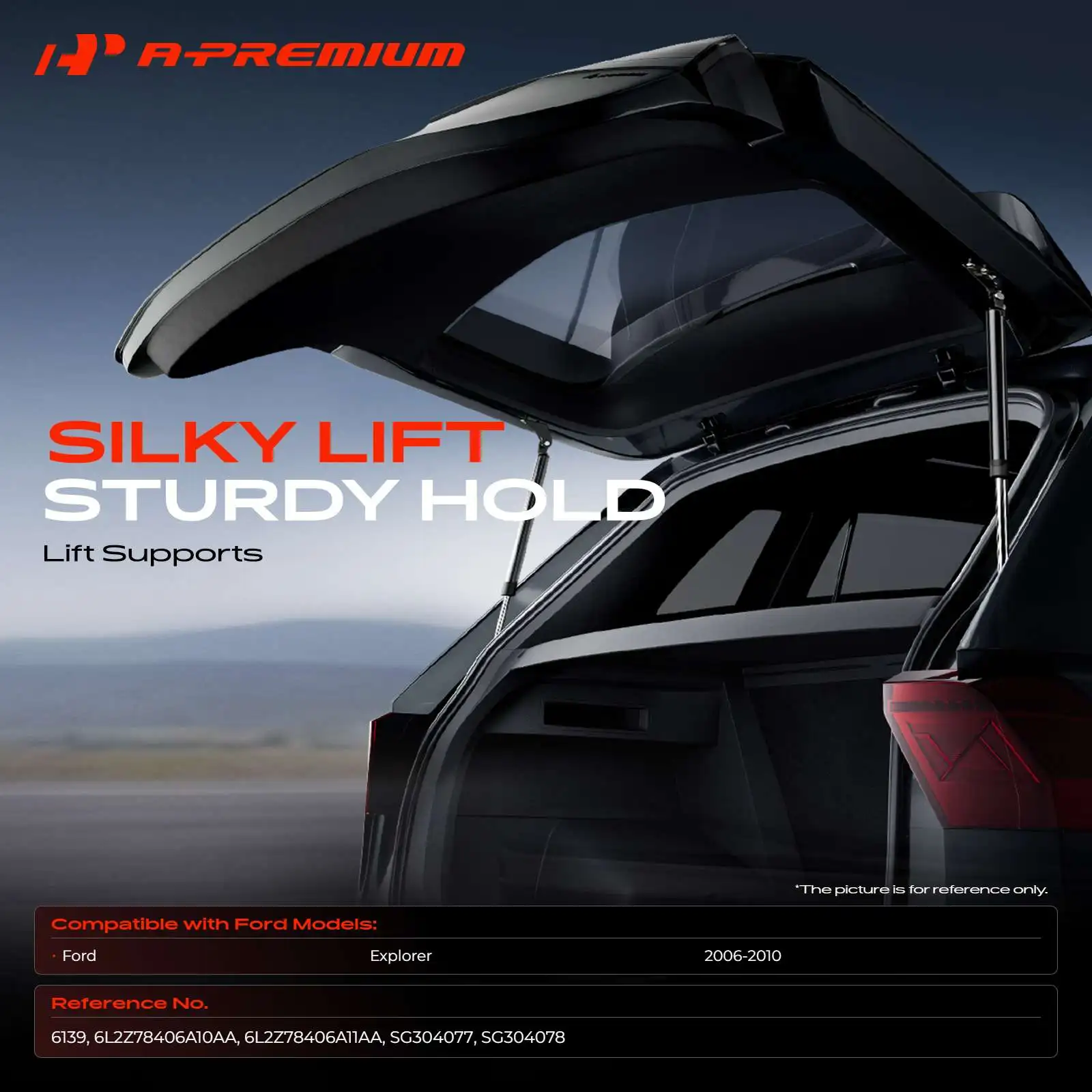 A-Premium 2Pcs Rear Tailgate Lift Supports Shock Struts Spring for Ford Explorer 2006-2010