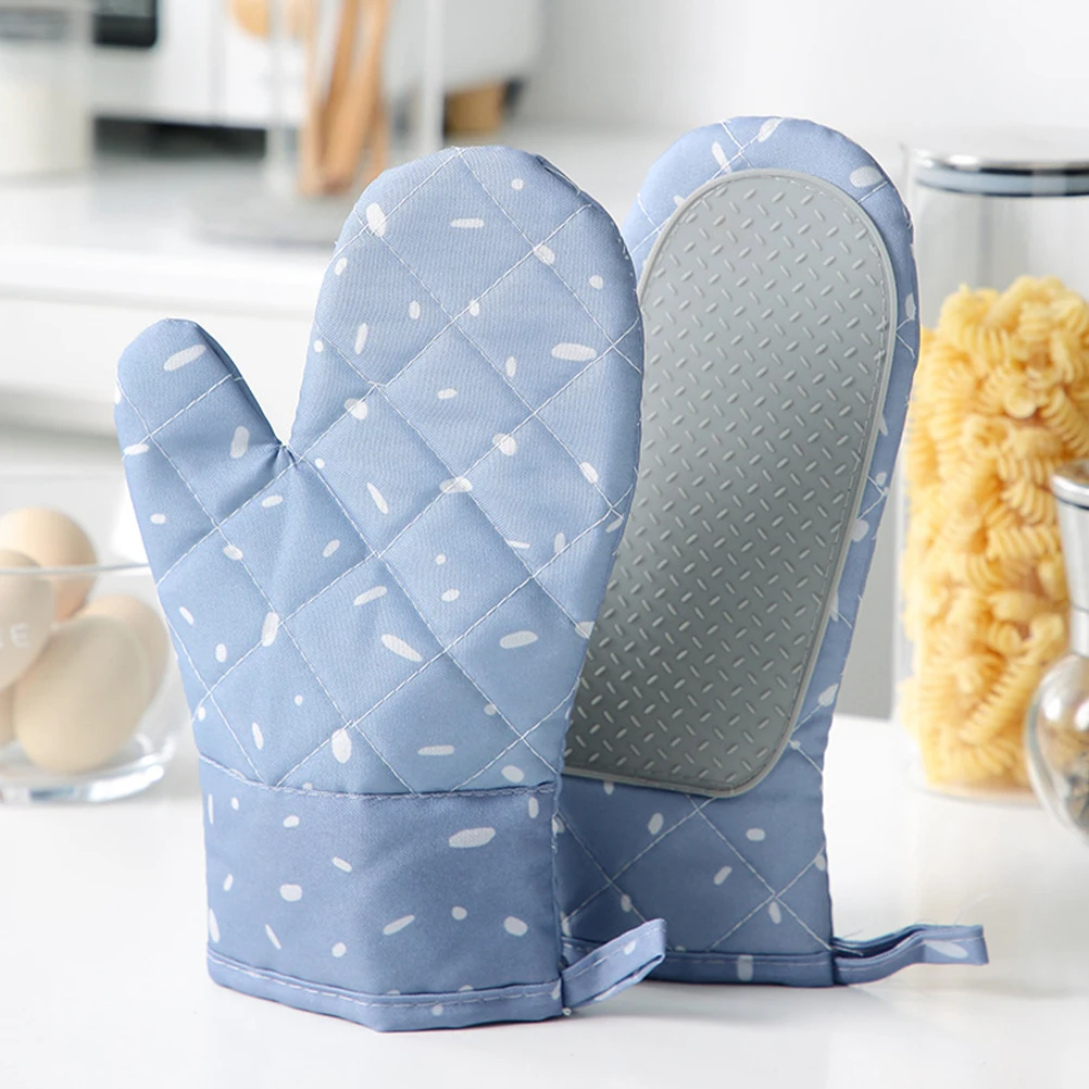 

Silicone Insulation Gloves Thicken Heat Resistant Oven Mitts Kitchen Hot Mittens Baking Cooking Protection Steam Scald Safe