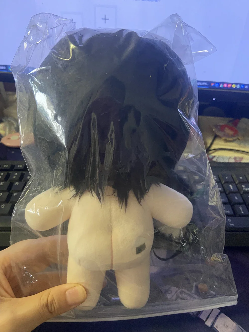 Ruolo Anime Trafalgar D. Bambole eleganti della legge dell'acqua Cosplay corpo della bambola di peluche ripiene di cotone con giocattoli di peluche dell'orecchio regalo di ventagli da 20cm