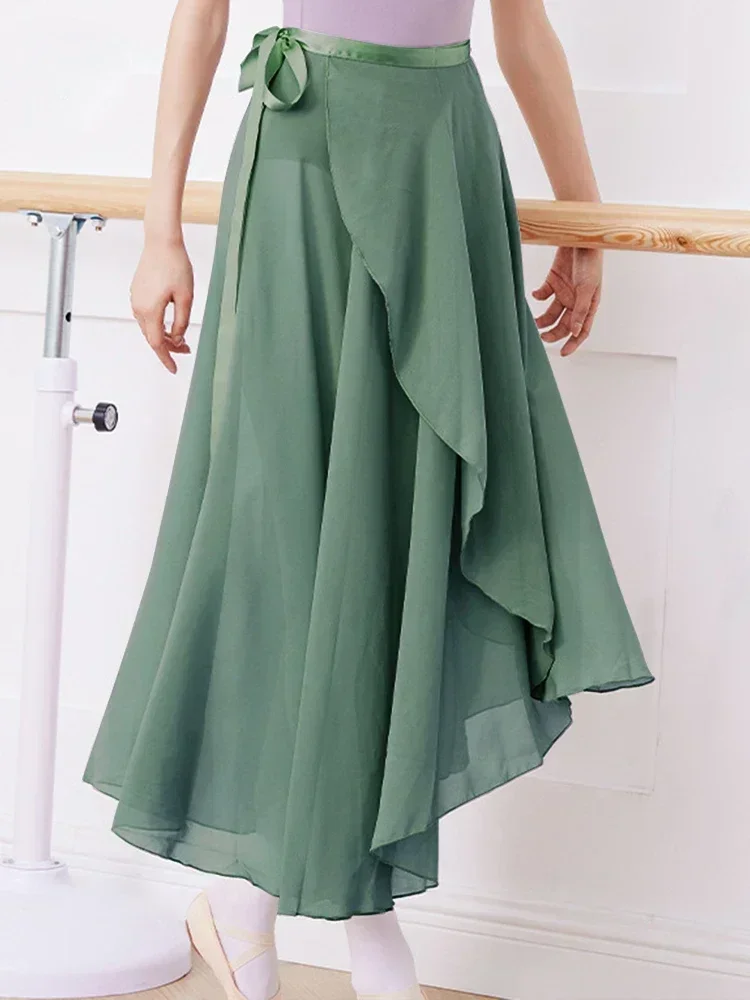 الكبار الشيفون الباليه الرقص توتو تنورة النساء الفتيات الجمباز تنّورة ملفوفة التدريب الباليه التنانير юarka الباليه الرقص Faldas