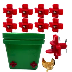5/10Pcs Chicken Feeder Nipples Cross 360 Angle Automatic Water Drinking Dispenser Poultry Supplie Chicken Quail Pigeon Feeder