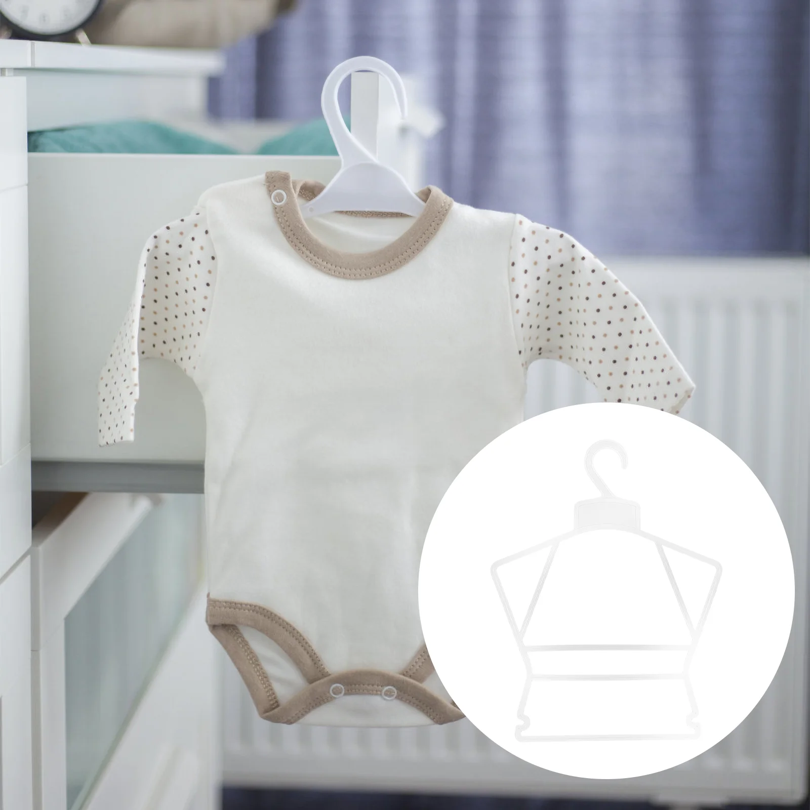 

12pcs Baby Hangers Smooth Toddler Firm Foldable Baby Clothes Hanger Kids Clothing Rack White Wardrobe Storage