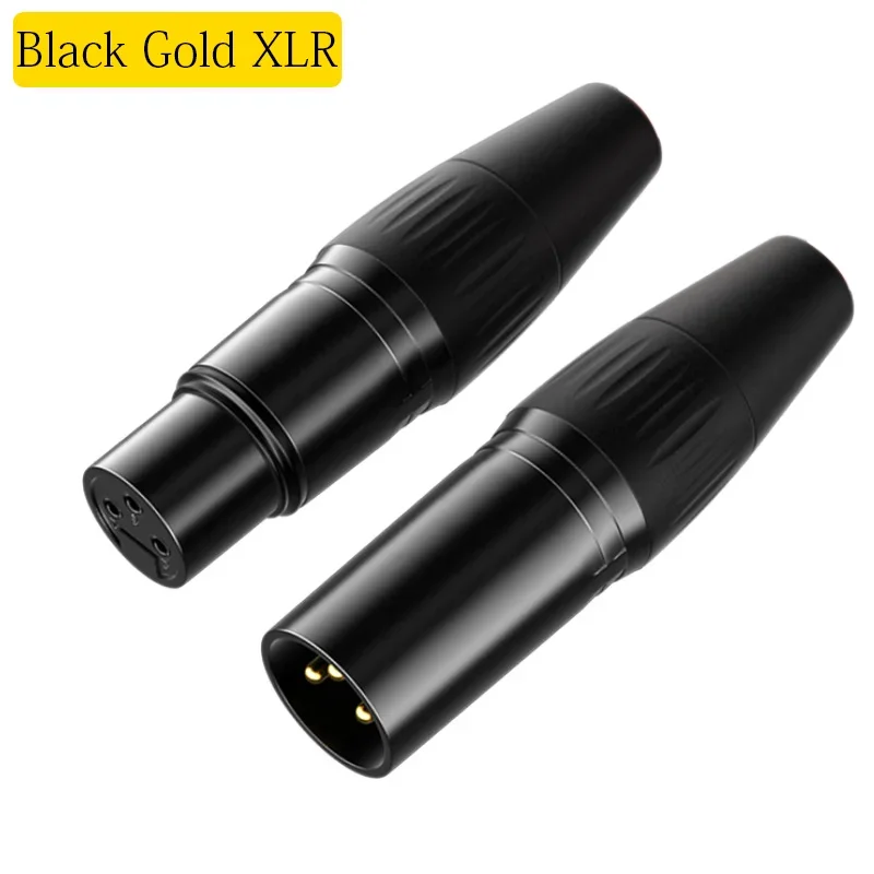 3-pin XLR Connector Pure Copper Gold Plated Male(Female) XLR Plug Balance Connector Microphone Audio Cable XLR Plug