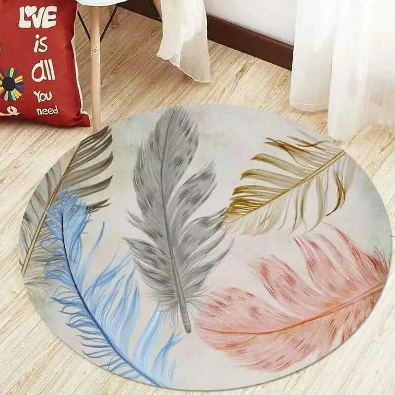 Simplicity Round Carpets Nordic Living Room Sofas Coffee Tables Rug Ins Style Bedroom Carpet Dining Table Mat Non-slip Bath Rugs