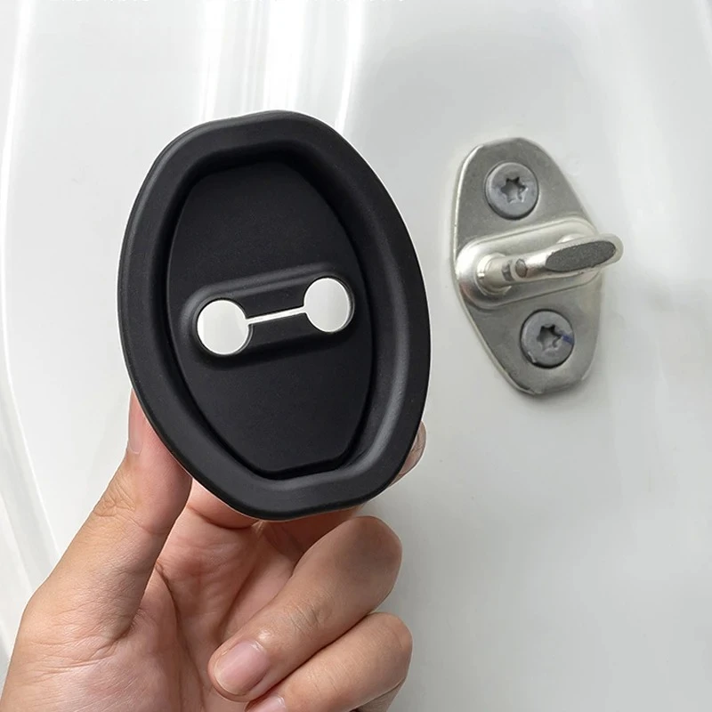 Car Door Lock Buckle Protection Pad Car Door Shock Absorbing Buffer Gasket Door Lock Protective Cover Closing Door