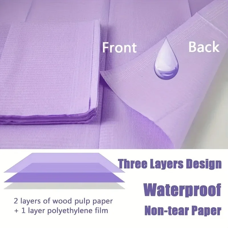 25/50/125 قطعة الأرجواني المتاح الجدول حصيرة مقاوم للماء طوي تنظيف الوسادة الوشم الجمال مسمار DIY بها بنفسك تنظيف الملحقات