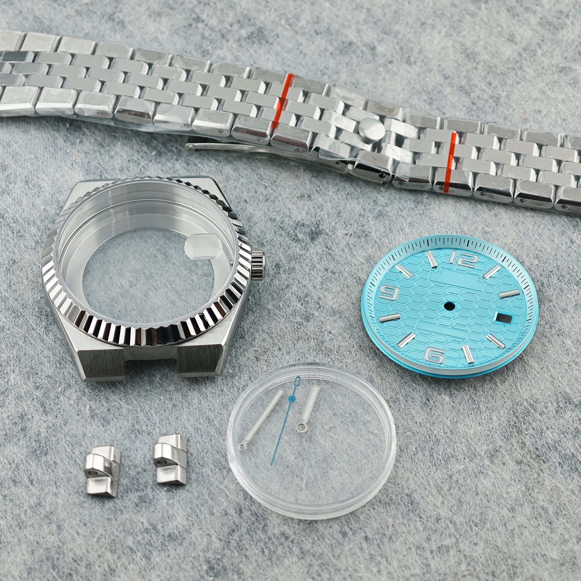 39.5 مللي متر NH35 حافظة تناسب 33.8 مللي متر بدون شعار قرص العسل عزر ساعة الطلب ل أويستر لاند ساكن NH35 حركة الأيدي أجزاء وزارة الدفاع