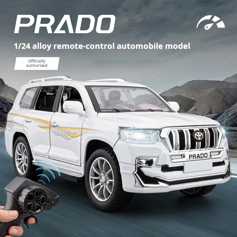 1:24 محاكاة سبيكة التحكم عن بعد سيارة تويوتا برادو سبيكة نموذج سيارة مع الصوت والضوء لعبة الأولاد هدية تحصيل الحلي