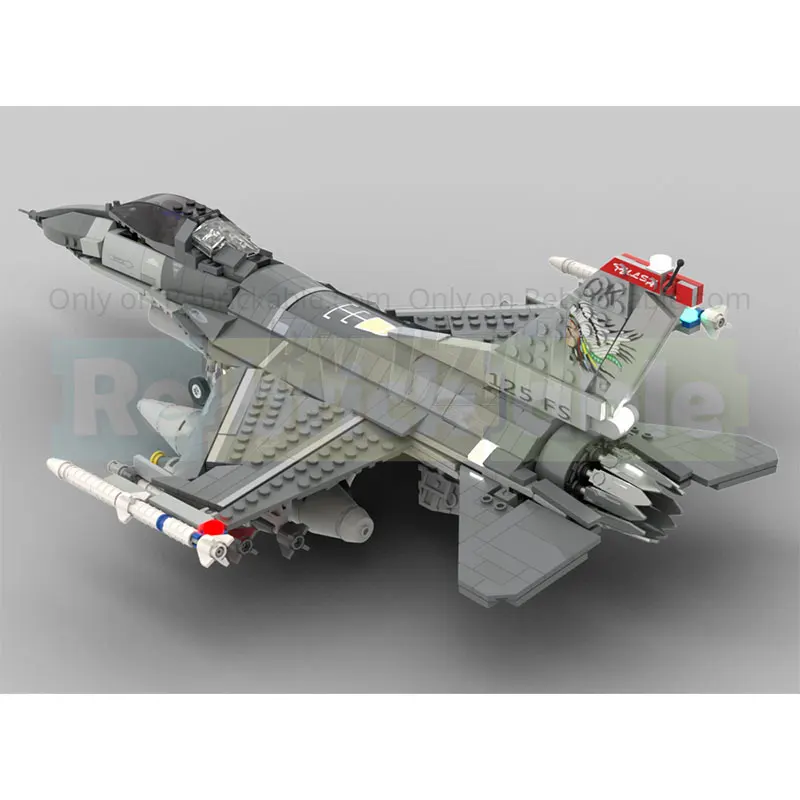 MOC serie militar F-16C Fihting bloques de construcción modelo de ensamblaje Compatible ladrillos juguetes aviones regalos de navidad 1005 Uds